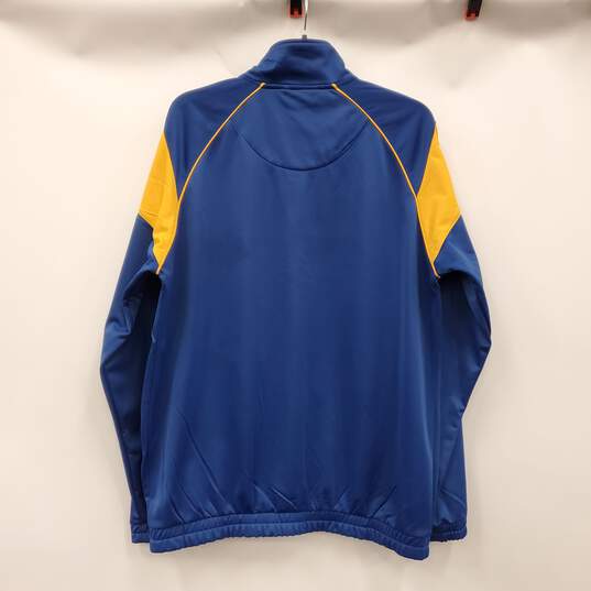 NFL LA Rams Men Blue Track Zip Jacket sz M image number 2