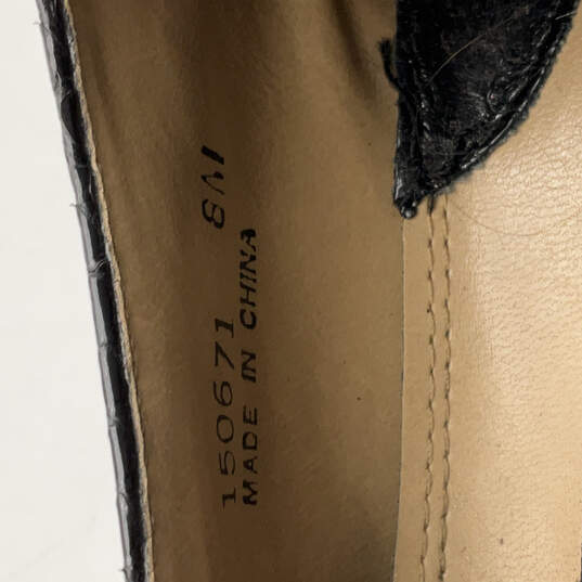 Mens Black Leather Almond Toe Slip-On Monk Strap Dress Shoes Size 8M image number 7