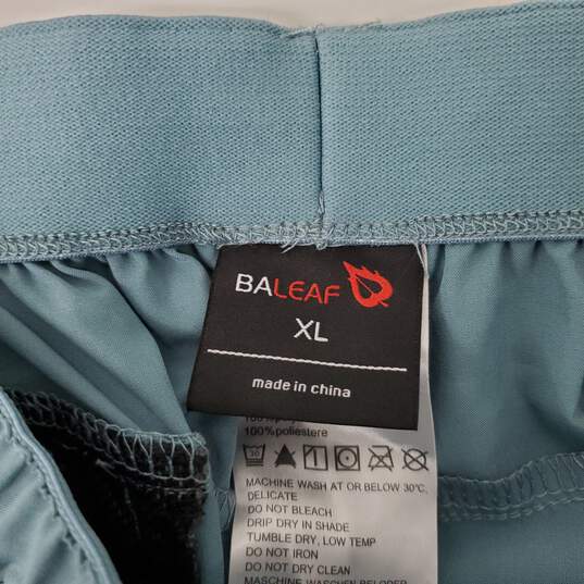 BALEAF WM's Teal Green Outdoor Hiking Cargo's Pants w Drawstrings Size XL image number 3