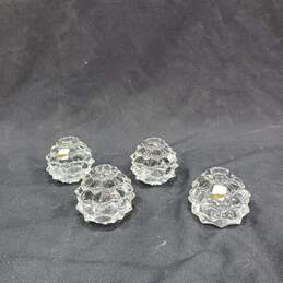 Bundle of 4 Assorted Crystal Candle Holders