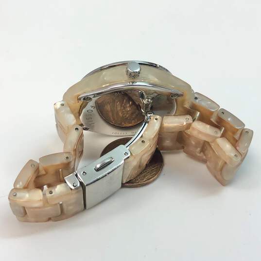Designer Fossil Stella ES-2670 Silver-Tone Round Quartz Analog Wristwatch image number 3