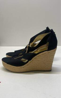 Michael Kors Damita Espadrille Wedge Shoes Black 9 alternative image