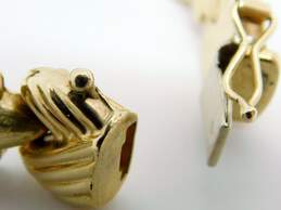 14K Yellow Gold Carved Linked Bracelet 14.8g alternative image