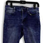 Womens Blue Denim Stretch Medium Wash Pockets Skinny Leg Jeans Size 6 image number 3