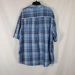 Chaps Men Plaid Blue Short Sleeve Shirt 4X NWT alternative image