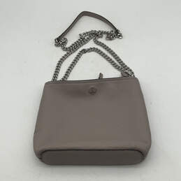 Womens Polly Gray Leather Chain Strap Pockets Convertible Crossbody Bag alternative image