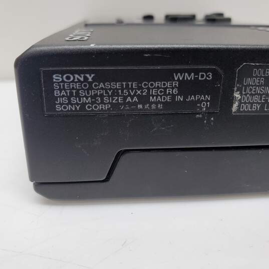 Vintage Sony Walkman Professional Stereo Cassette - Corder WM-D3 for Parts and Repair image number 5