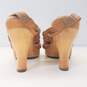 DrScholls Leather Women Pump Sandal US 6 Brown image number 5