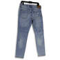 NWT Womens Blue Denim Medium Wash Distressed Skinny Leg Jeans Size 32x32 image number 2