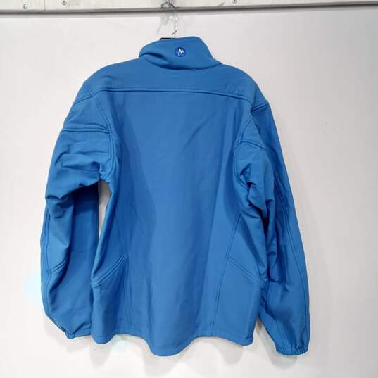 Marmot Men's Blue Full Zip Soft Shell Windbreaker Jacket Size M image number 2