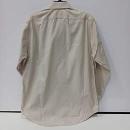 Nordstrom Beige Button Dress Shirt Men's Size 16 alternative image