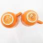 VTG Fiestaware Tangerine Orange Set of 2 Cups & Saucers w/ Bonus Dinner Plate image number 8