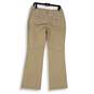 Womens Brown Flat Front Pockets Straight Leg Chino Pants Size 10 image number 2