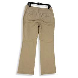 Womens Brown Flat Front Pockets Straight Leg Chino Pants Size 10 alternative image