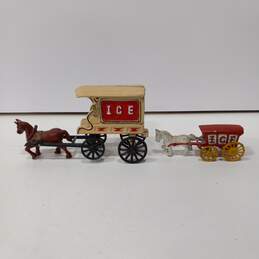 Bundle of Cast-Iron Model Horse-Drawn Ice Wagons alternative image