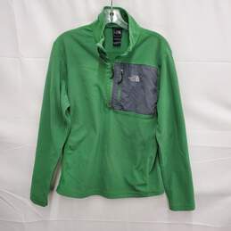 The North Face WM's Green & Grey Fleece Half Zip Pullover Size MM