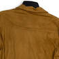 NWT Mens Tan Collared Long Sleeve Side Slit Button-Up Shirt Size Medium image number 4