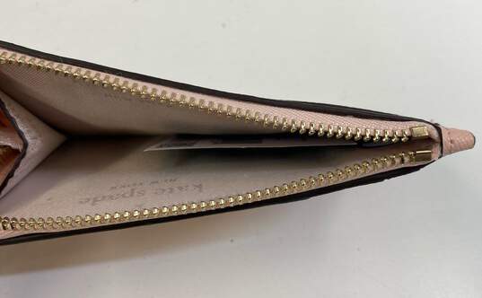 Kate Spade Madison Saffiano Leather Top Zip Card Wallet Pink image number 7