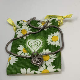 Designer Brighton Silver-Tone Penelope Heart Swirl Pendant Necklace w/ Bag