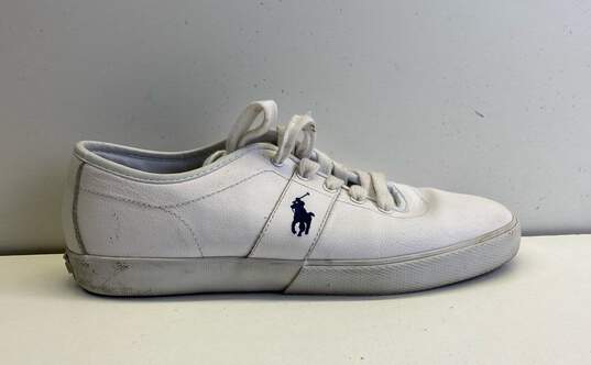 Ralph Lauren White Sneaker Casual Shoe Men 9.5 image number 1