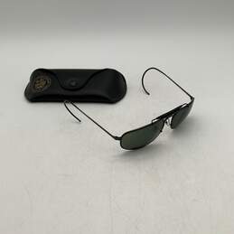 Ray Ban Womens Black Full-Rim UV Protection Aviator Sunglasses W/Black Case