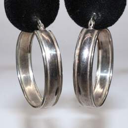 Bundle Of 3 Sterling Silver Hoop Earrings - 19.90g alternative image