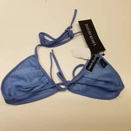 NWT Womens Blue Sequin Adjustable Halter Strap Swimwear Bikini Top Size 10 alternative image
