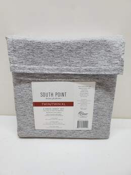 South Point Home Fashions Gray 4 Piece Twin/Twin XL Sheet Set