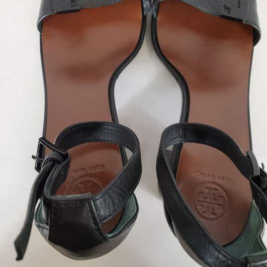 Tory Burch Leather Gabrielle Block Heels Black 7.5 image number 3