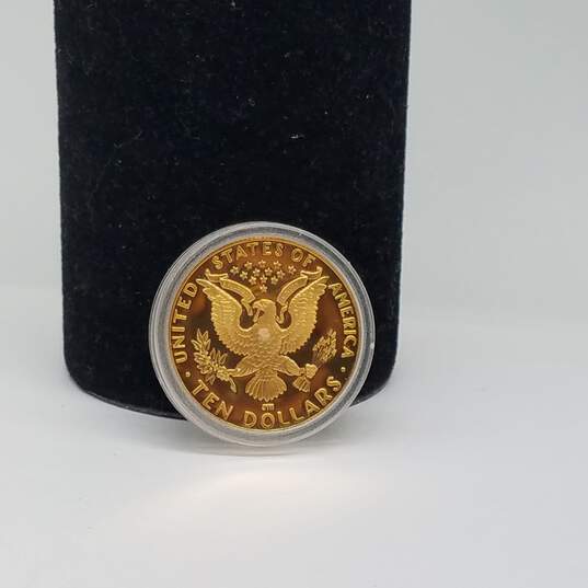 US Mint 22k Gold 1984 US. Olympic Ten Dollar Coin 16.7g image number 4