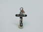 Taxco 925 Crucifix Pendant & Ridged V-Shaped Domed Ring 10.3g image number 1