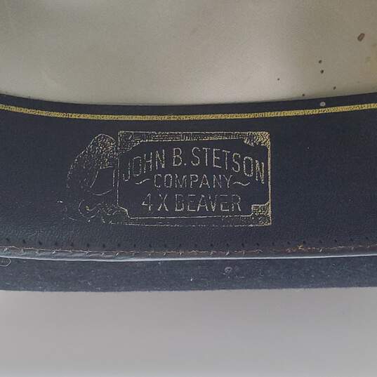 Stetson Cowboy Hat Black 4x Beaver Fur-Based Felt Leather image number 6