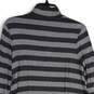 NWT Womens Gray Striped Long Sleeve Mock Neck Sweater Dress Size Small image number 4