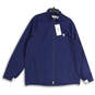 NWT Mens Blue Mock Neck Long Sleeve Slash Pocket Full-Zip Jacket Size XL image number 1