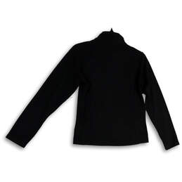 Womens Black Heather 1/4 Zip Mock Neck Pullover Activewear T-Shirt Size S alternative image