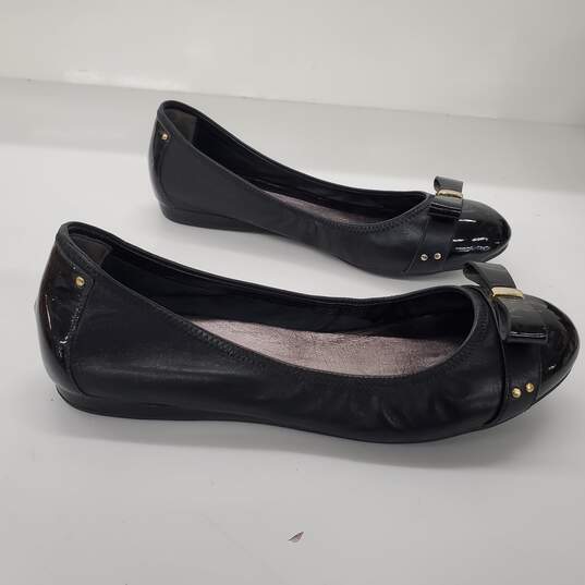 Cole Haan Air Monica Black Patent Leather Bow Accent Ballerina Flats Women's Size 8B image number 6