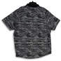 NWT Mens Black White Sapce Dye Short Sleeve Collared Golf Polo Shirt Sz XXL image number 2