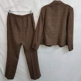 Pendleton brown plaid wool pants suit women's size 8 alternative image