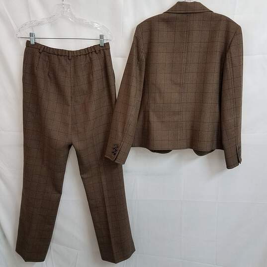 Pendleton brown plaid wool pants suit women's size 8 image number 2