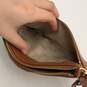 Michael Kors Womens Brown Gold Outer Zip Pocket Clutch Wristlet Wallet Purse image number 5