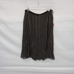 AK Anne Klein Concorde Black Silk Lined Skirt WM Size 10 NWT alternative image