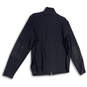 Womens Black Waffle Knit Mock Neck Long Sleeve Full-Zip Sweater Size XL image number 2