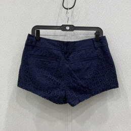 Womens Blue Slash Pockets Flat Front Regular Fit Chino Shorts Size 6 alternative image