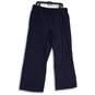 Gap Womens Navy Blue Striped Elastic Waist Wide Leg Ankle Pants Size XL image number 1