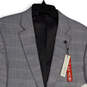 NWT Mens Gray Notch Lapel Single Breasted Two Button Blazer Size 42R image number 3
