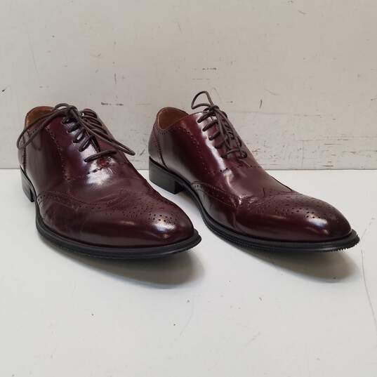 SST&C Burgundy Leather Oxford Dress Shoes Men's Size 9.5 image number 3
