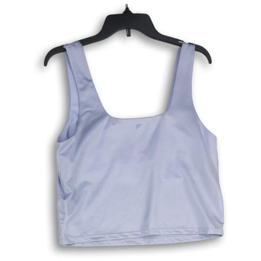 Womens Blue Square Neck Wide Strap Sleeveless Camisole Top Size XL image number 2