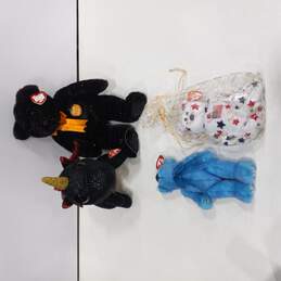 4PC TY Assorted Stuffed Plush Animal Bundle