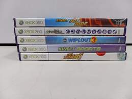 Lot of 5 Assorted Microsoft Xbox 360 Kinect Video Games