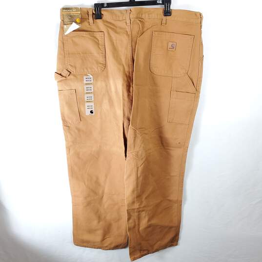 Buy the Carhartt Men Brown Dungaree Pants Sz 46 NWT